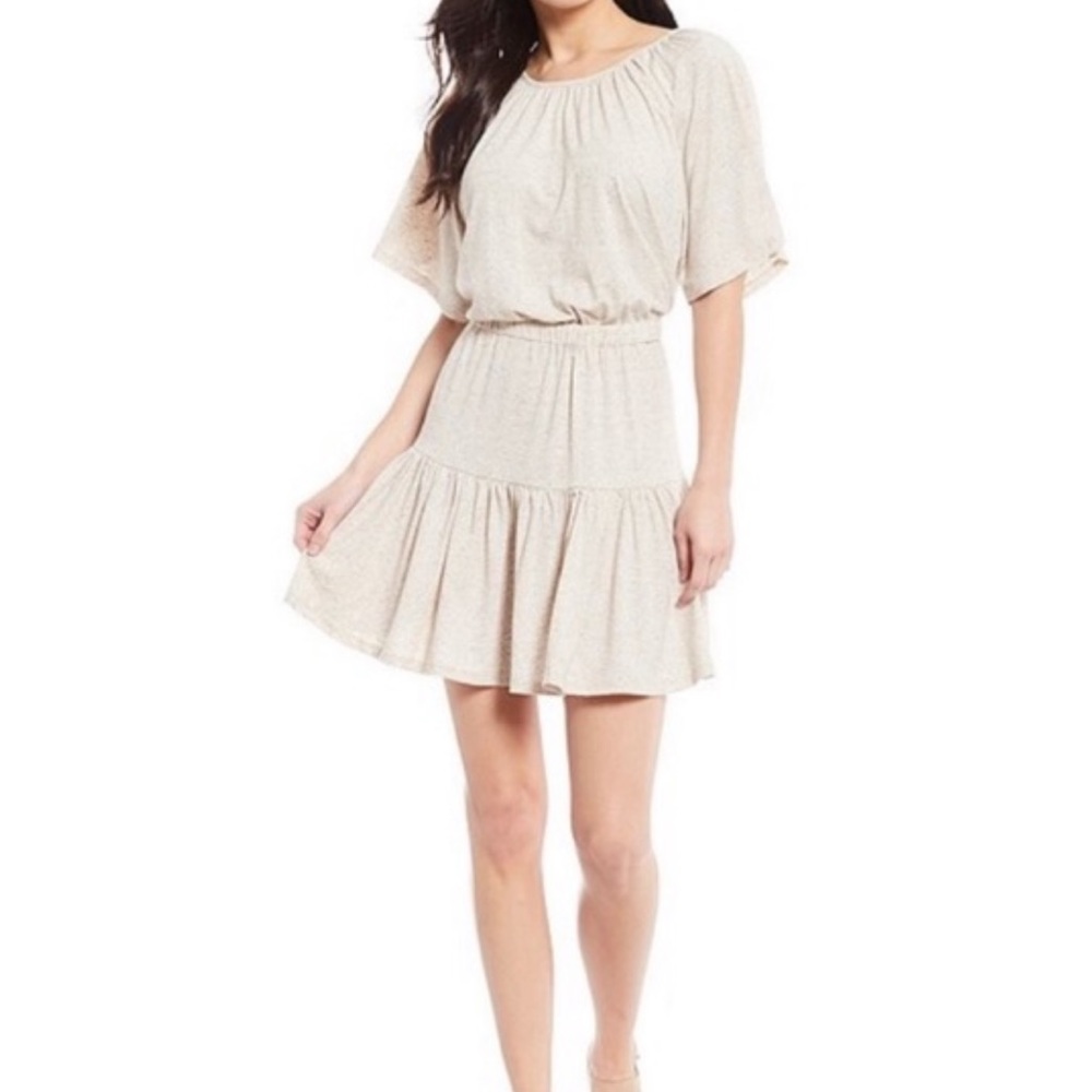 NWT Chelsea & Violet White/Grey Knit Dress
